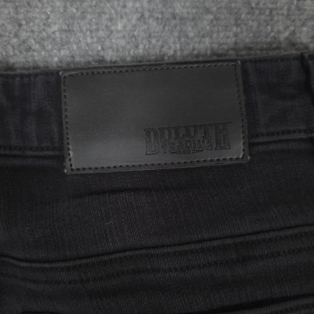 Duluth Trading Ballroom Double Flex Jeans Mens 34x29* Black Relaxed Fit READ